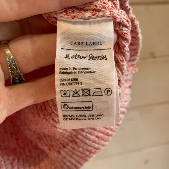 & Other Stories | Red Knit Tank Top - Picture 4 of 5